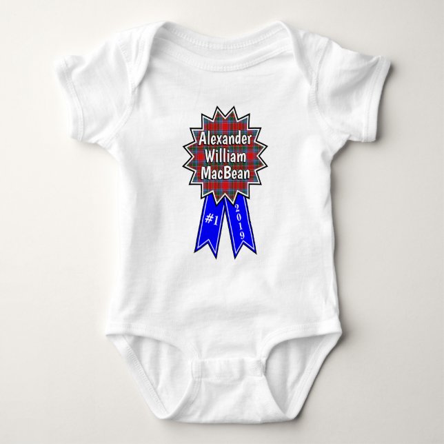 Body Para Bebé Premio Cinta Azul Clan MacBean MacBain #1 (Anverso)
