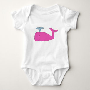 Body Para Bebé Prendas de ballena para bebé rosa