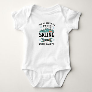 Body Para Bebé Prepara Mi Bolso de Pañales Voy a Esquiar con Papá