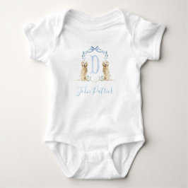 Body Para Bebé Preppy Southern Blue Dog Boy Baby Shower Baby