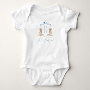 Body Para Bebé Preppy Southern Blue Dog Boy Baby Shower Baby