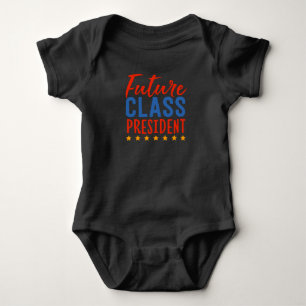Body Para Bebé Presidente futuro uniforme escolar de la clase que