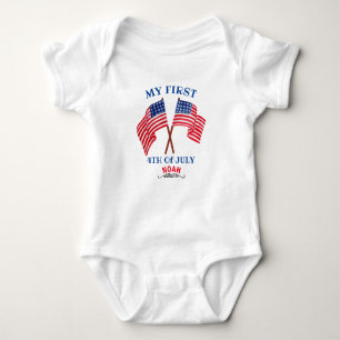 Body Para Bebé Primer 4 de julio 4 Toddler Patriotic USA Flag B