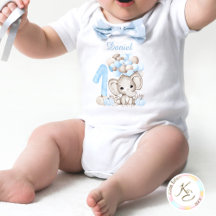 Primer cumpleaños Cute Fall Elephant Bodysuit