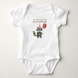 Body Para Bebé Primer cumpleaños de Mapache 