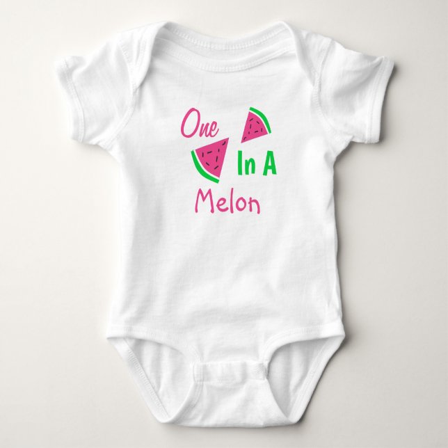 Body Para Bebé Primer Cumpleaños De One In A Melon (Anverso)