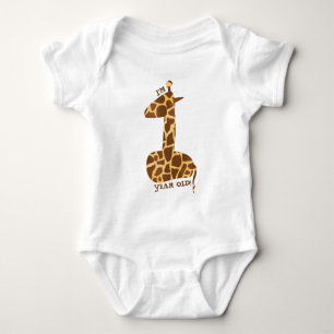 Body Para Bebé Primer cumpleaños Giraffe