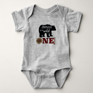 Body Para Bebé Primer cumpleaños Lumberjack Baby Romper Shirt
