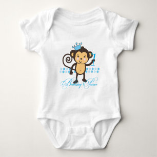 Body Para Bebé Primer cumpleaños Monkey Prince Shirt