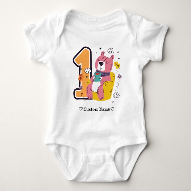 Body Para Bebé Primer cumpleaños | Primer cumpleaños del bebé (Anverso)