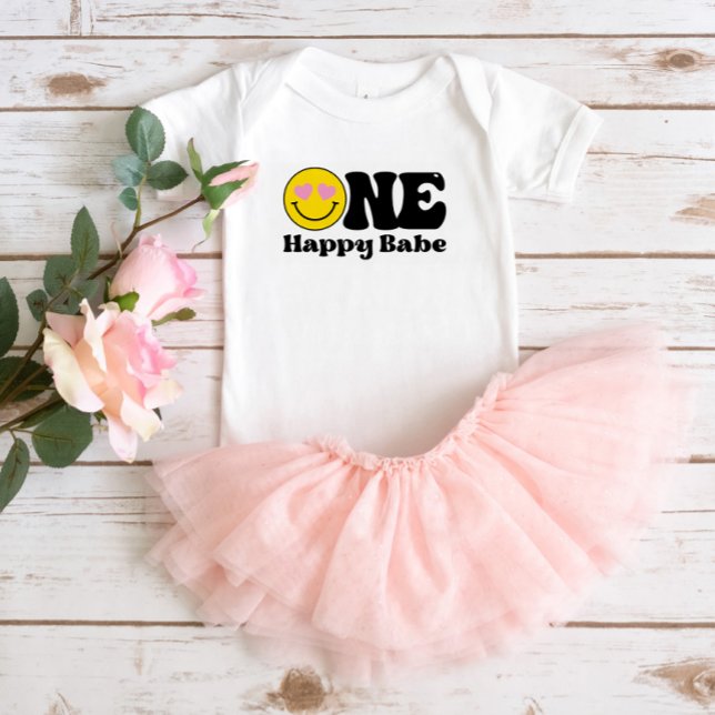 Body Para Bebé Primer cumpleaños, un feliz bebé camiseta (Subido por el creador)