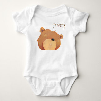 Body Para Bebé Primer del oso de Brown grande