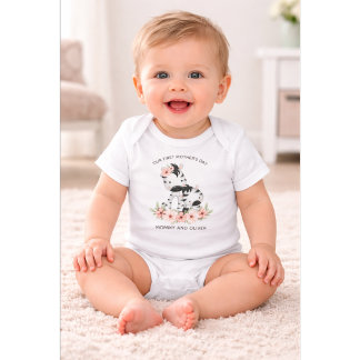 Body Para Bebé Primer Día de la Madre Personalizado  Mamá y Nombr