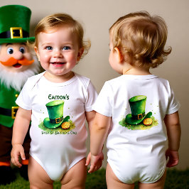 Body Para Bebé Primer día de San Patricio para pequeños cazadores