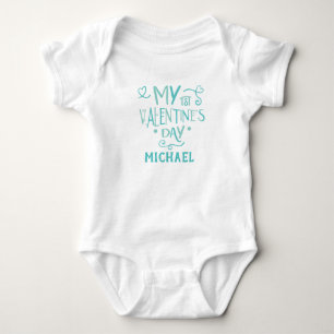 Body Para Bebé Primer Día de San Valentín Personalizado para Bebé
