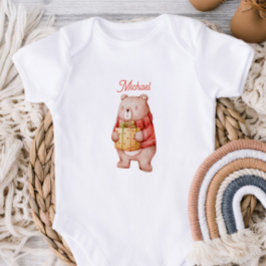 Body Para Bebé Primer día de San Valentín personalizado para bebé