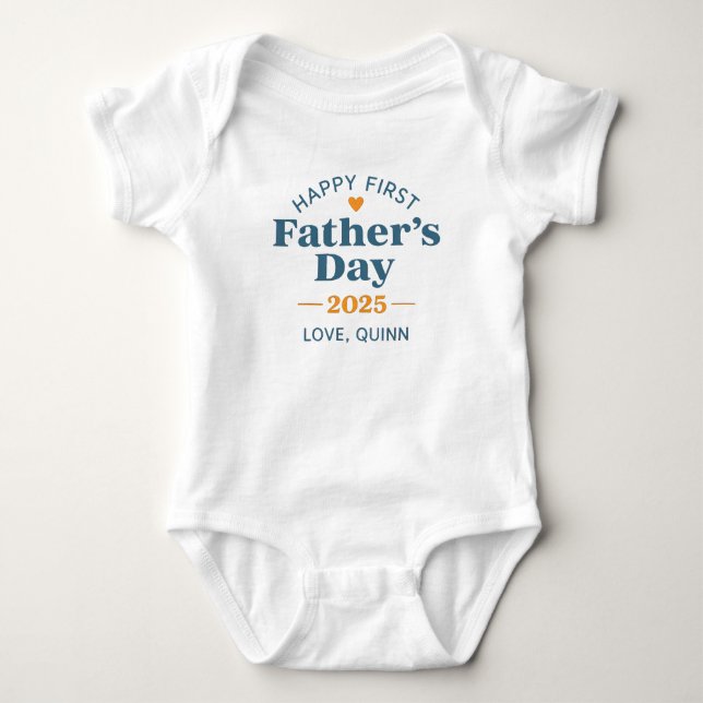 Body Para Bebé Primer Día del Padre 2025 - Tee de amor para siemp (Anverso)