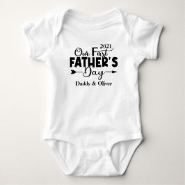 Body Para Bebé Primer Día del Padre Blanco