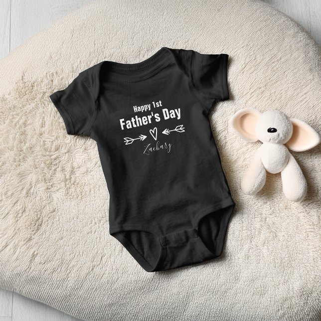 Body Para Bebé Primer Día del Padre Personalizado (First Father's Day Personalized Baby Bodysuit)