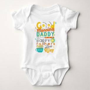 Body Para Bebé Primer Día del Padres Retro Nena Shirt w Eggs