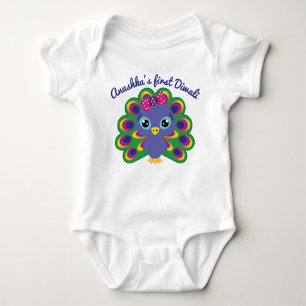 Body Para Bebé Primer Diwali del bebé - nombre personalizado