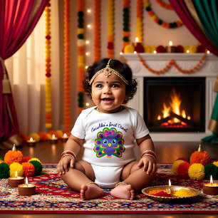 Body Para Bebé Primer Diwali del bebé - nombre personalizado