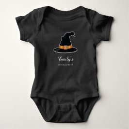 Body Para Bebé Primer Halloween de niño con sombrero de bruja con