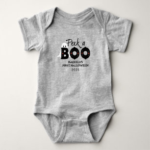 Body Para Bebé Primer Halloween del bebé personalizado Peek A Boo