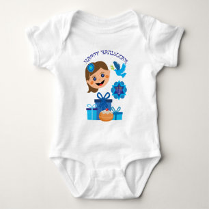 Body Para Bebé 👶 🍩 primer Hanukkah de bebé - con feliz bebé