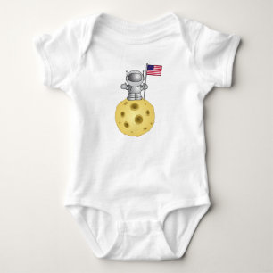 Body Para Bebé Primer Hombre En La Camiseta De La Luna
