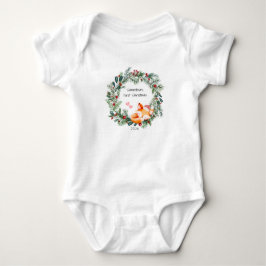 Body Para Bebé Primer Navidad de la zorrita bebé 