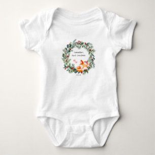 Body Para Bebé Primer Navidad de la zorrita bebé 
