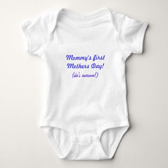 Body Para Bebé Primer regalo del día de madre - recuerdo del bebé (Anverso)