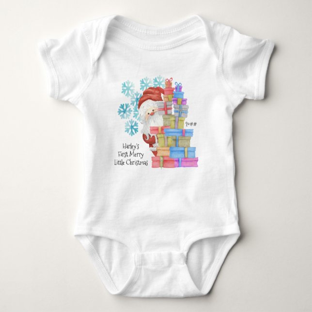 Body Para Bebé Primer regalo y regalo de Navidad personalizado (Anverso)