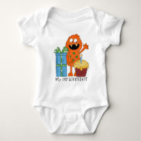 Primer traje de bebé de cumpleaños Monster