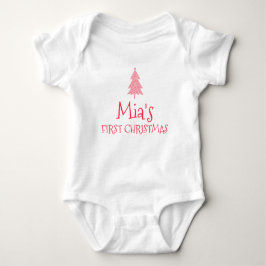 Body Para Bebé Primer Traje de Navidad Mia Bebé 1er Navidad Nombr