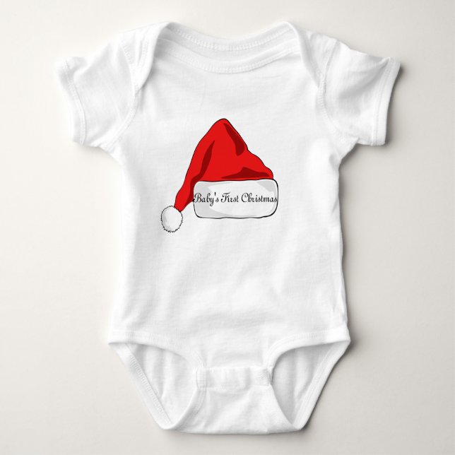 Body Para Bebé Primer unísono de ropa de Navidad del bebé (Anverso)