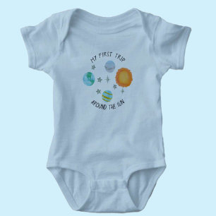 Body Para Bebé Primer viaje alrededor de los planetas azules del 