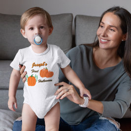 Body Para Bebé Primera calabaza personalizada para bebé en Hallow