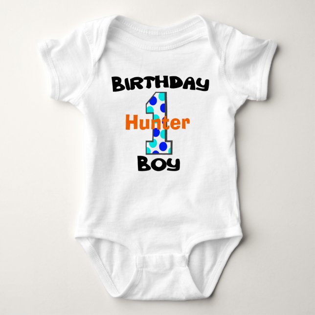 Body Para Bebé Primera camiseta de cumpleaños (Anverso)