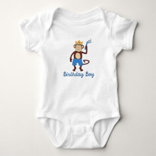 Body Para Bebé Primera camiseta del muchacho del mono del