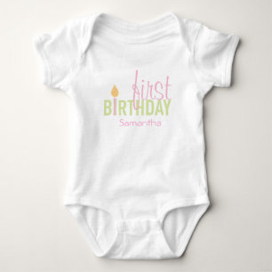 Body Para Bebé Primera camiseta para bebé por cumpleaños