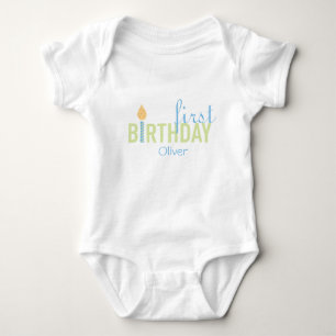 Body Para Bebé Primera camiseta para bebé por cumpleaños