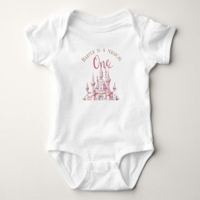 Body Para Bebé Primera cumpleaños de la princesa genial (Anverso)
