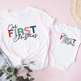 Body Para Bebé Primera Navidad Blanco