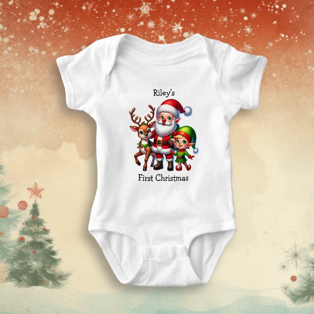 Body Para Bebé Primera Navidad del Bebé Personalizada (Subido por el creador)
