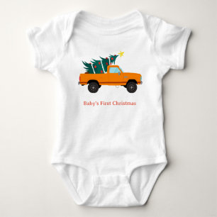 Body Para Bebé Primera Navidad del bebé personalizada con coche n