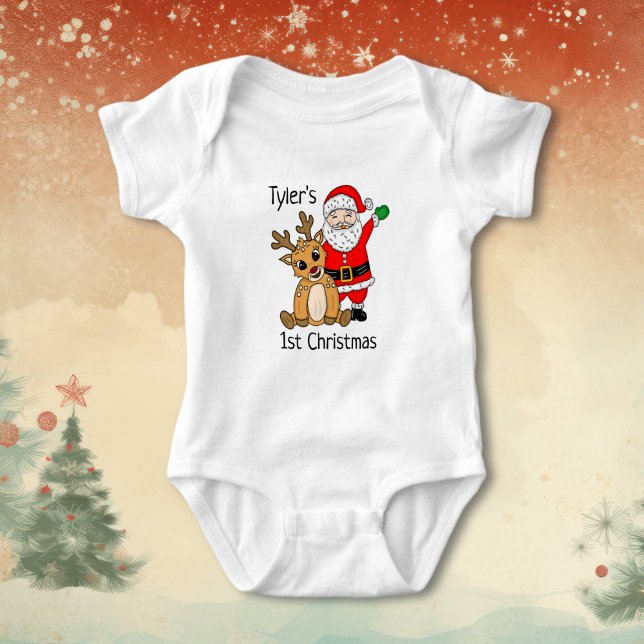 Body Para Bebé Primera Navidad del bebé personalizado (Subido por el creador)