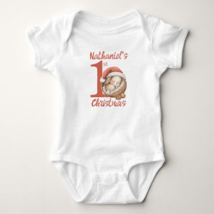 Body Para Bebé Primera Navidad del bebé personalizado