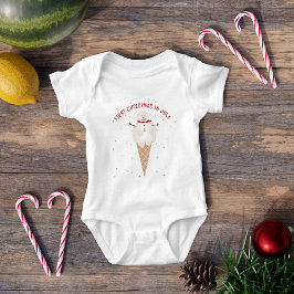 Body Para Bebé Primera Navidad en julio: Crema de hielo suave y m